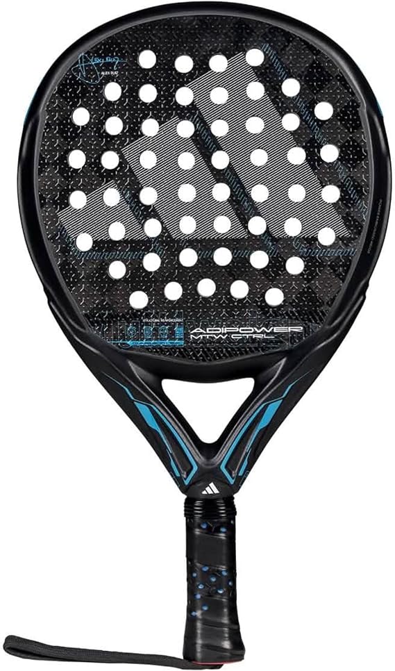 adidas Adipower Multiweight Ctrl 3.4 Racket Alex Ruiz - Black Blue, Round Shape, EVA High Memory Foam, Carbon 18K