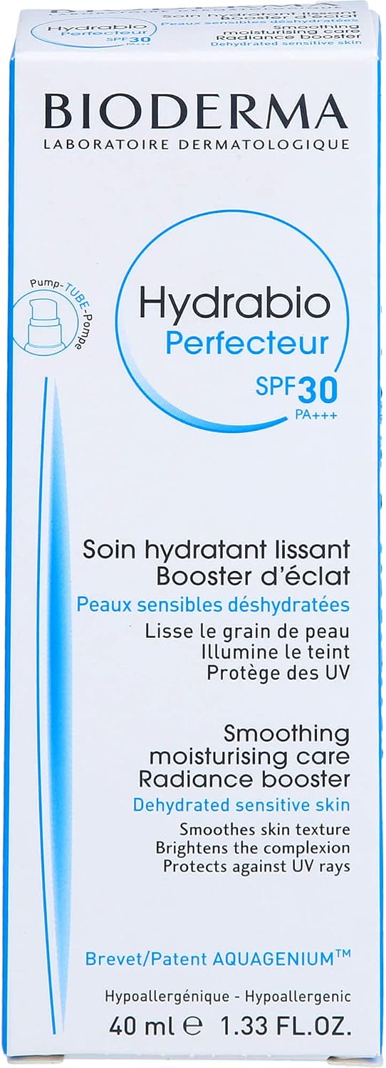 Bioderma Hydrabio Perfecteur Smoothing &amp; Hydrating Daily Moisturiser for Dehydrated Skin with SPF 30 40ml