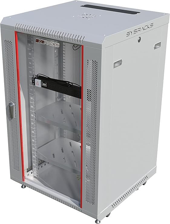 18U Wall Mount Server Rack Cabinet 19" Network Rack Enclosure, 24" Deep Data Rack Cabinet with Fan, PDU & Shelf for IT Equipment, Switches and Patch Panel
