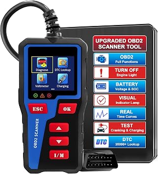 AT300 Car Code Reader, OBD2 Car Code Scanner Check Engine Light Fault Code Reader Scanner CAN Diagnostic Tool for All OBDII Protocol Cars,Cranking Test