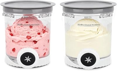 For Ninja Swirl Creami Pints - 2 Pack Compatible with NC700 NC701 Series 13-in-1 Ice Cream & Soft Serve Maker 16 OZ Creami Swirl Replacement Pints BPA-Free | Dishwasher SafeGrey Lid