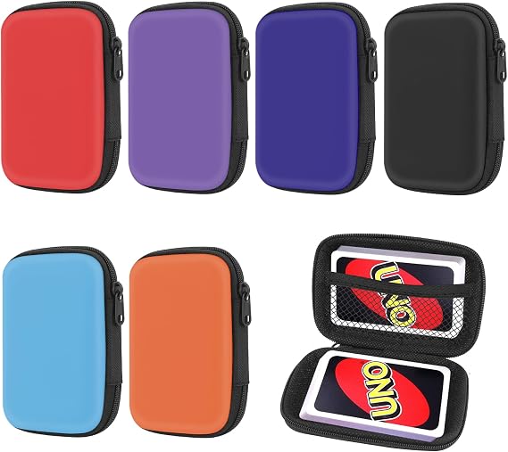 6Pcs Playing Card Case, Waterproof Card Game Holder Case for UNO | Portable Playing Cards Game Holder Storage Box for Outdoor Gaming/Camping