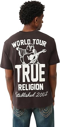 True Religion Men's Patch Buddha Tee Short Sleeve Crewneck Graphic T-Shirt