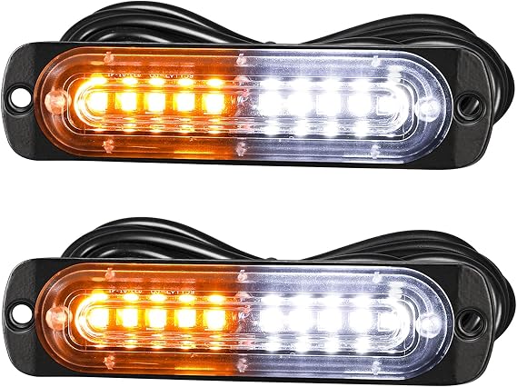 LINKITOM Replacement LED Light for LK-24T-8 & LK-24T-4, 2-Pack, Amber/White