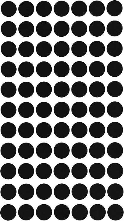 Royal Green Black Sticker dot Removable Labels 15mm (Approx 5/8 inch 19/32) - Colored Circle Stickers 1.5 cm - 385 Pack