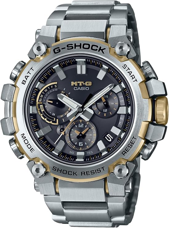 Casio MTG-B3000D-1A9JF Men’s Wristwatch, MT-G Bluetooth, Radio Solar, Silver