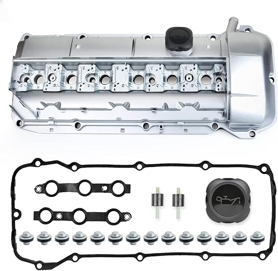 MITZONE Upgrade Aluminum Valve Cover Kit Compatible with 1998-08/2002 BMW Z3 323i 325i 328i 330i 525i 528i 530i X5 2.5L 2.8L 3.0L Part 11121432928