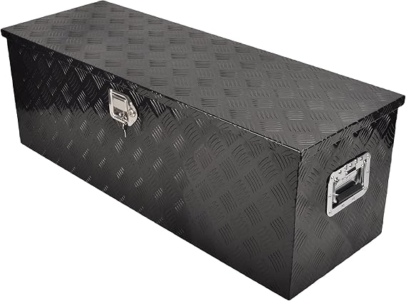 44'' Inch Aluminum Heavy Duty Truck Bed Tool Box Black(44"X15"X15")