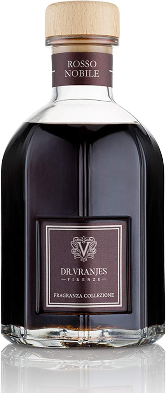 Dr. Vranjes - Rosso Nobile 250 ml, Reed Diffuser, Home Fragrance, Main Scent Fruity, Atmosphere Relaxing, Area: Day, Fragrance Color Dark, Made in Italy