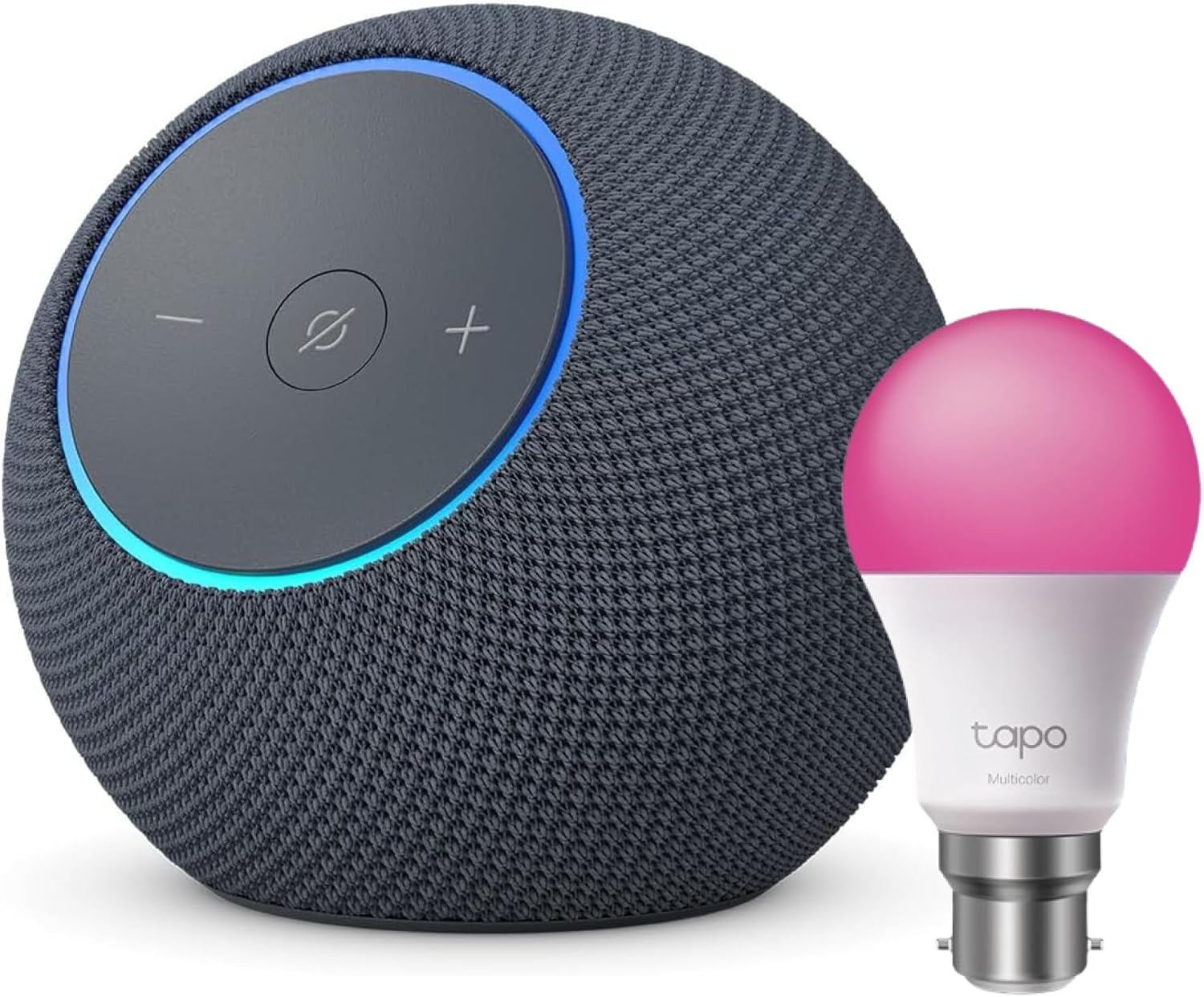 Amazon Echo Dot Max (newest gen) | Graphite + Tapo L530BA Smart Light Bulb (B22), Works with Alexa - Smart Home Starter Kit, with Alexa+ Early Access