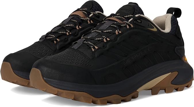 Merrell Women's Moab Speed 2 Leather Water Resistant, Black, 6 M US