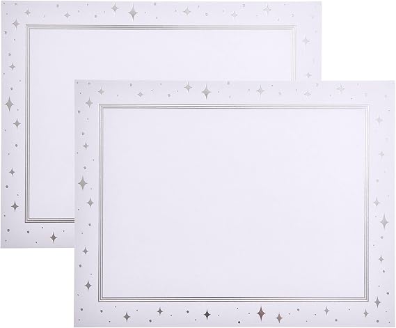 Gartner Studios Abstract Stars Certificate Paper, Foil, 8.5"x11", 15 Count | Recognize achievements with a foil-stamped abstract stars design. 15 sheets of 8.5"x11" certificate paper to personalize.