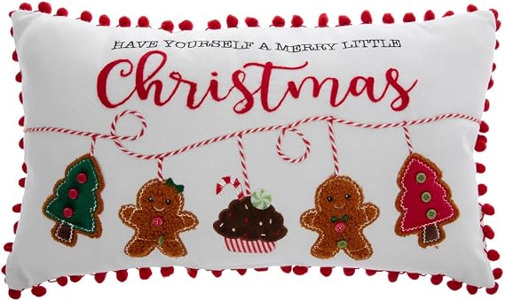 Hobby Lobby Christmas Throw Pillow, 10 x 10 x 4 inches (Christmas Treats)