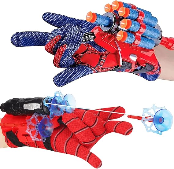 Spider Web Shooter & Wrist Launcher Toy Set,Hero Role-Playing Spider Web Shooter Toy