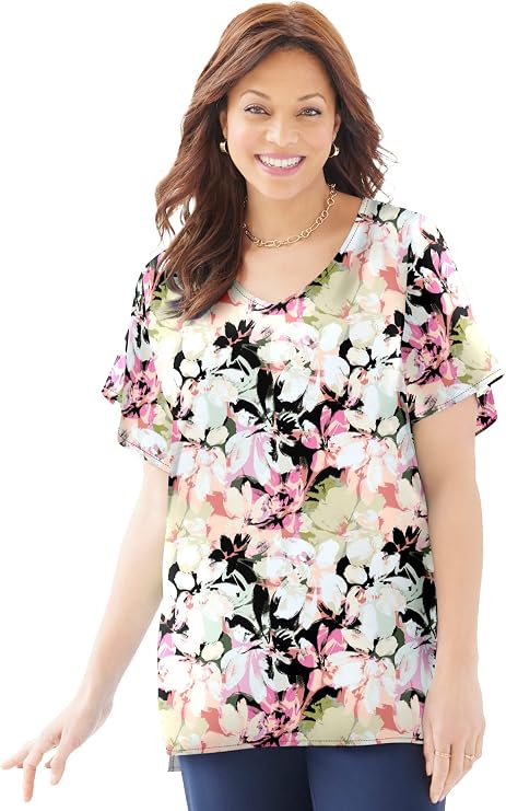 Catherines Dolman Sleeve Georgette Top