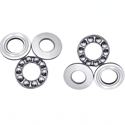 DEEG 2Pcs 51101 Thrust Ball Bearing 12mm Bore 26mm OD 9mm Width GCr15 Axial Ball Thrust Bearings for The Yow surfskate Front Truck and Mini Mill CNC...