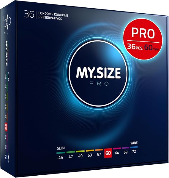 MY.SIZE PRO Condom Size 5, 60 mm, XL, 36 Condoms - Perfect fit and a Suitable Size for Everybody