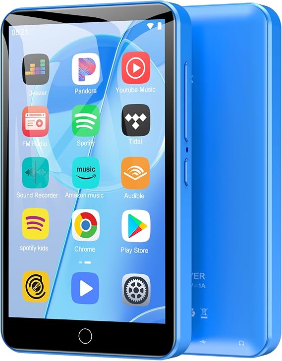 Blue MP3 Player with Bluetooth and WiFi
