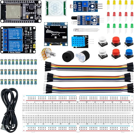 LAFVIN Basic Starter Kit for ESP32 ESP-32S WiFi I OT Development Board with Tutorial Compatible with Arduino IDE