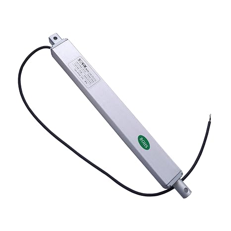 6" 6 inch Stroke Small Linear Actuator, 12V DC Fast Speed 1" per sec Built in Limit Switch, 22lbs Maximum Lift Includes Mounting Brackets