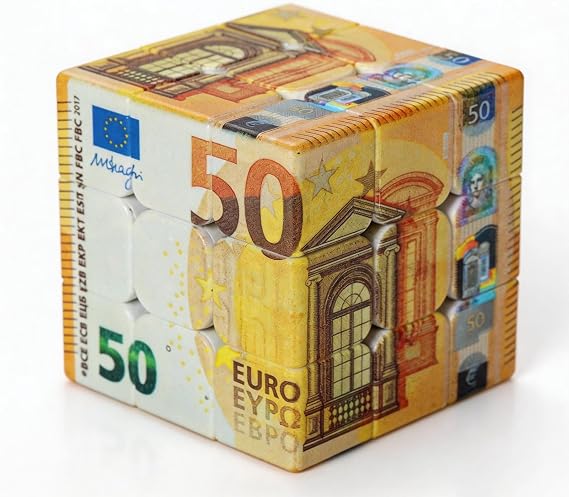 3x3 50 Euros Speed Cube UV Printing Magic Cube