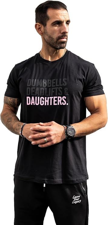 DadBod Apparel DB Men's Shirt - Dumbbells, Deadlifts & Daughters - Lights Out