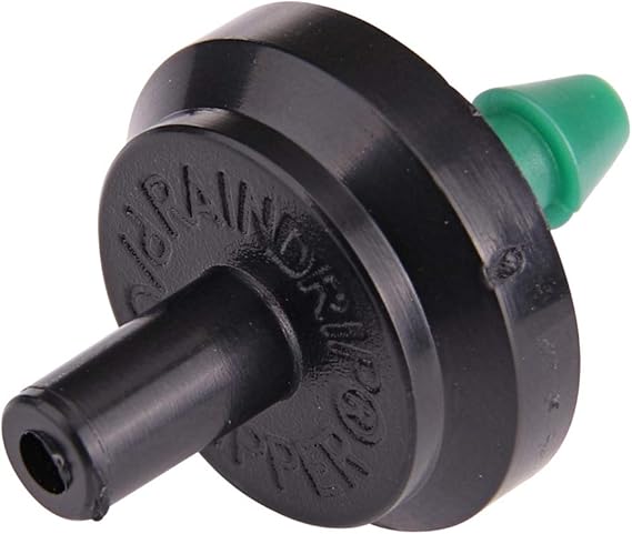 Raindrip PC8010B 2 GPH Pressure Compensating Drippers, Drip Irrigation Emitters for Drip Irrigation Gardening System, Maintains Constant Water Flow, 10-Pack, Green
