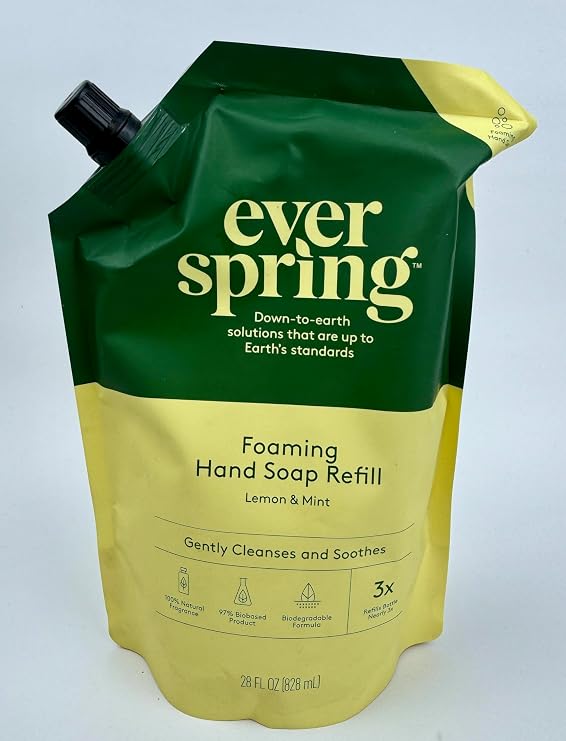 Everspring Lemon & Mint Foaming Hand Soap Refill, 32 fl oz