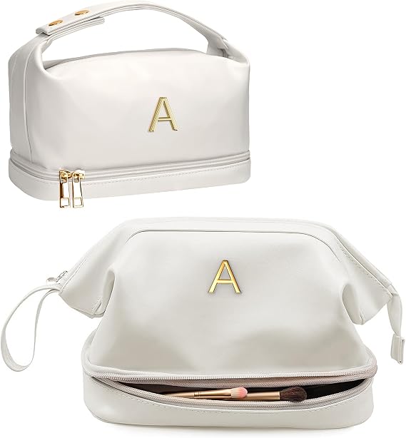 Initial Large Makeup Bag + Personalized Cosmetic Bag