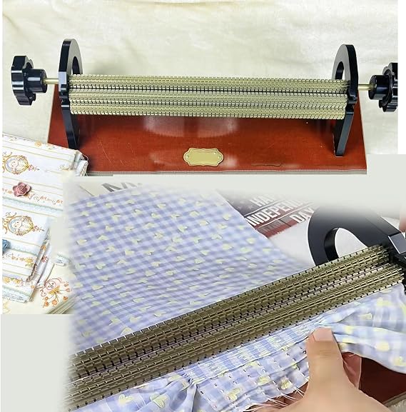 36 Row Smocking Pleater Sewing Machine, Adjustable Closeness & Depth for Dress Patterns,for Wedding, Bridal, Dance Costume Crafting