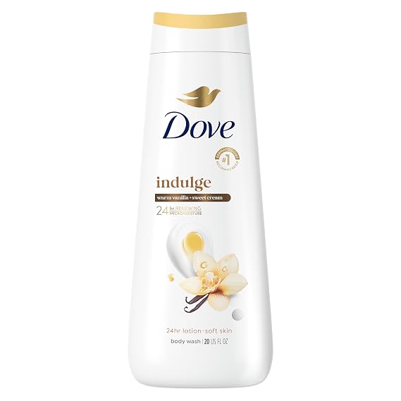 Dove Vanilla Body Wash for Hydrated & Soft Skin, 20 oz