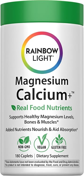 Rainbow Light Magnesium Calcium + Supplement | 180 Tablets