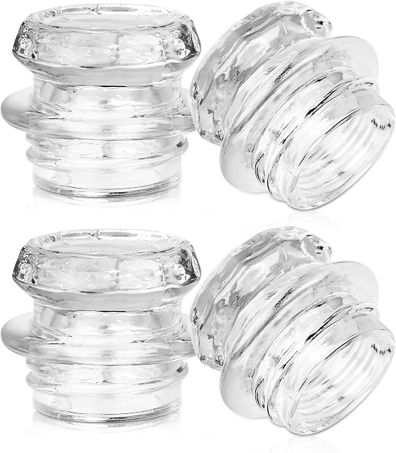 4Pcs Coffee Percolator Glass Top Replacement - Percolator Glass Top Replacement for Coleman Gsi Eurolux Texsport Stansport Percolators and More Percolator Coffee Pot Glass Knob(Transparent)