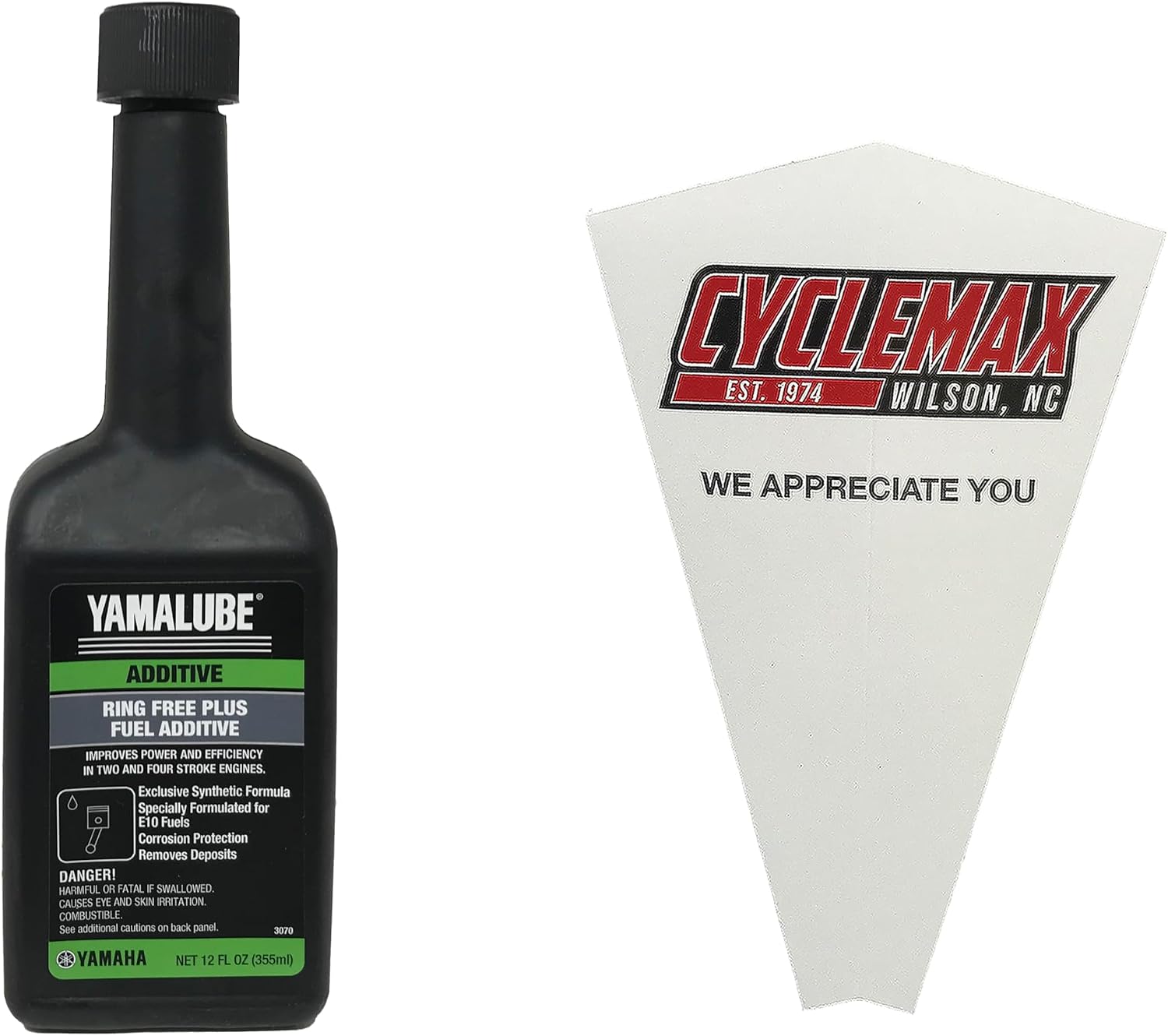 One Pack Compatible with Yamaha Ring Free Plus Fuel Additive ACC-RNGFR-PL-12 Contains One 12oz Bottle and a Funnel