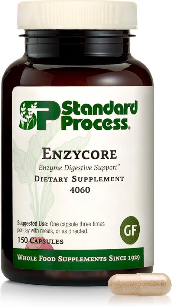 Standard Process Enzycore, Digestion Enzyme Supplement, 150 Capsules
