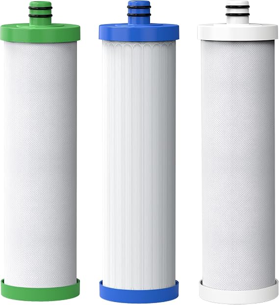 Maxblue TST Replacement Filter, Replacement for Waterdrop TST-UF & TST-B Under Sink Water Filter, 1 Year Compo Pack, P1+U2+C3