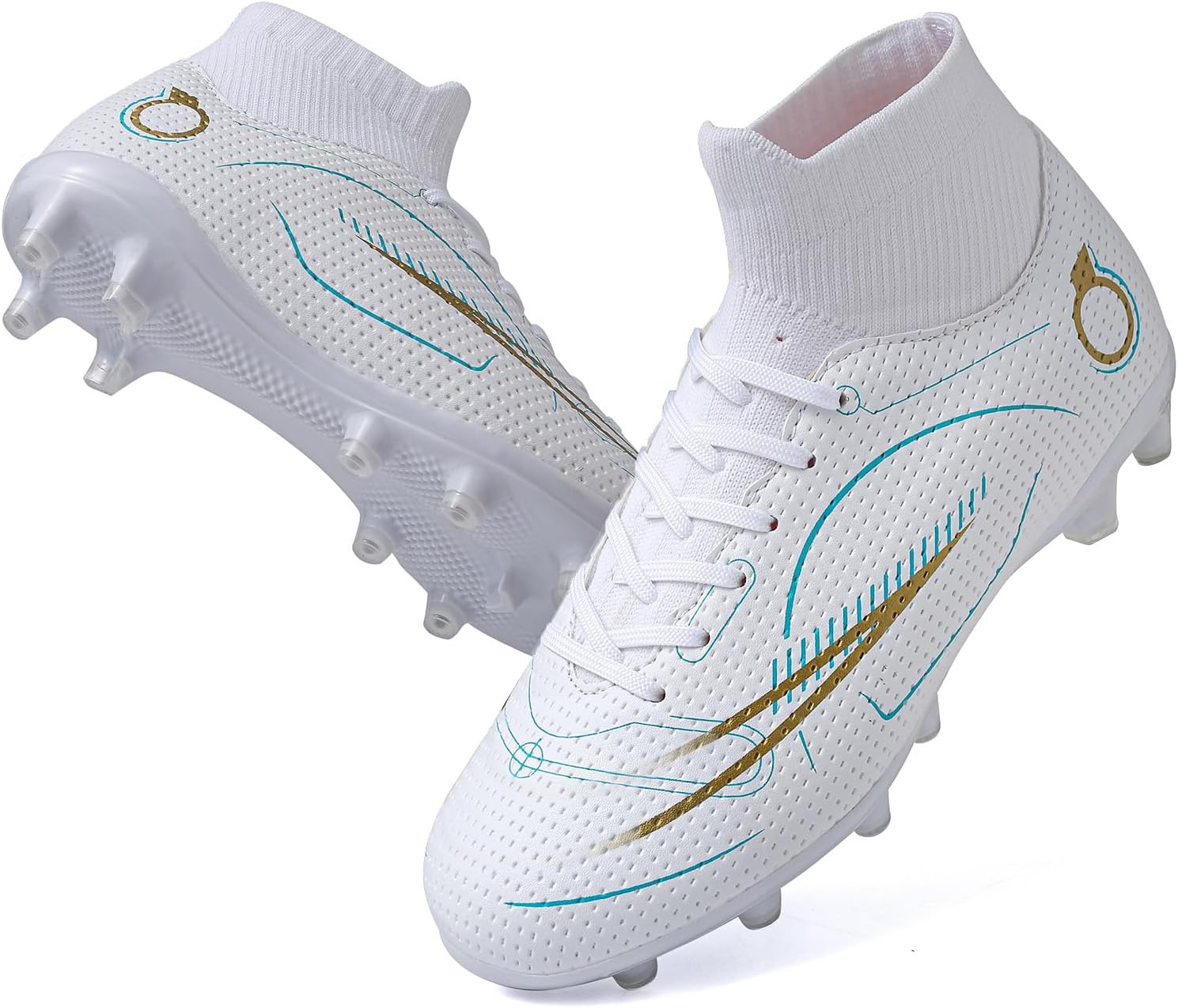 Kids Soccer Cleats Boys High Top Football Cleats Girls Soccer Shoes