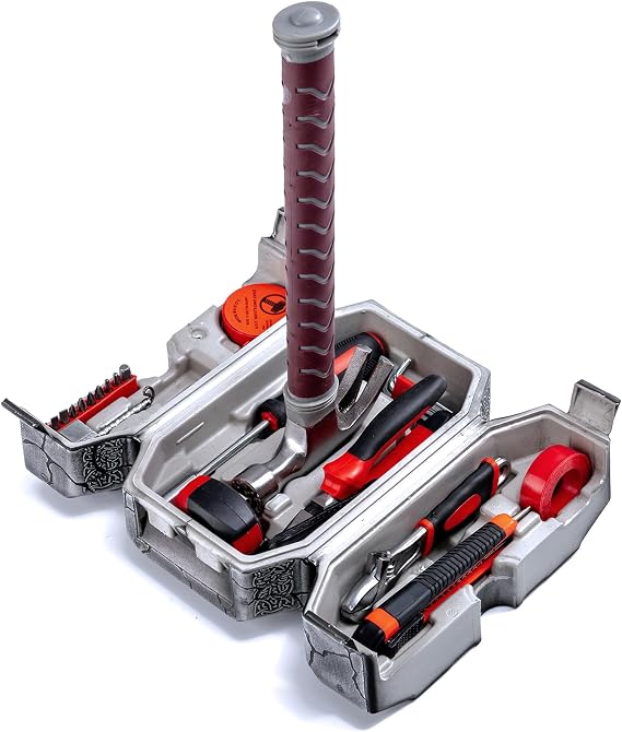 Hammer Tool Box - 28 Piece Hammer Tool Set Made of Real Metal for DIY and Car Repair | Perfect Gifts for Men by Asijiad