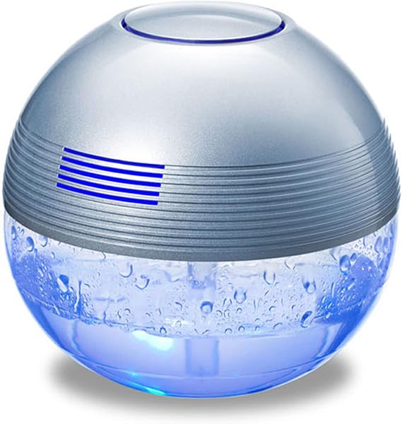 Water Based Air Revitalizer Purifier Odor Remover Humidifier Aromatherapy Air Cleaner (Silver)