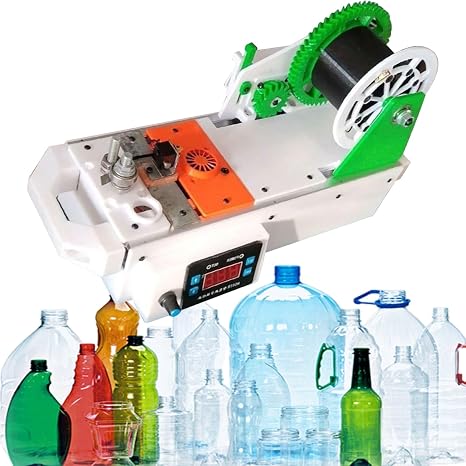 3D Printing Filament Making Machine, Desktop 3D Printer Extruder Filament Maker with Digital Display, Temperature/Speed Adjustable, Recycling PET Plastic Bottle into 3D Printing(White)