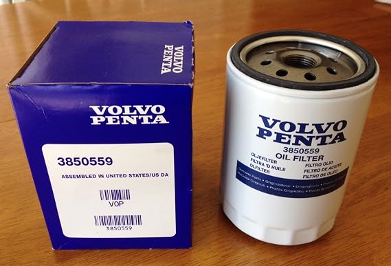 OEM Volvo Penta Oil Filter In-Line 4 Cylinder & Small Block V8 GM 3850559