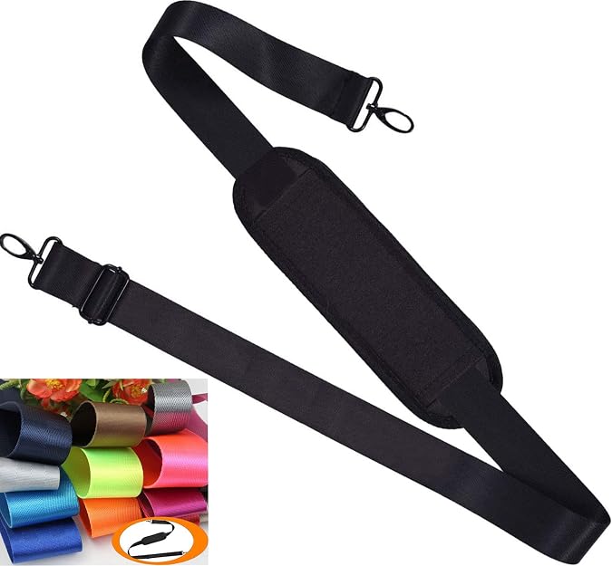 Universal Shoulder Strap Replacement Laptop Shoulder Strap Luggage Duffle Bag Strap Adjustable Belt with Metal Hooks