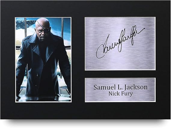 HWC Trading Samuel L. Jackson Gift Signed A4 Printed Autograph Nick Fury The Avengers Gifts Print Photo Picture Display