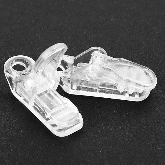 20 pcs Tent Tarp Clips,Heavy Duty Windproof Awning Poles Clamp Grip, Plastic Alligator Snaps for Camping, Tarps, Caravan, Transparent