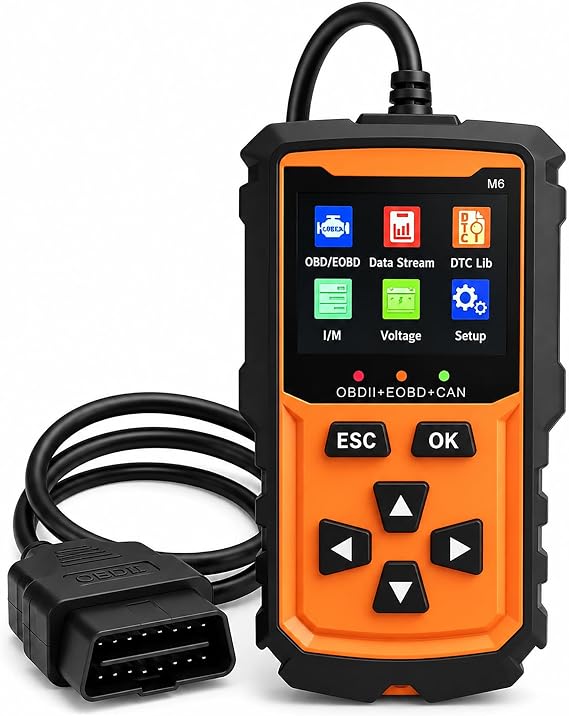 OBD2 Scanner M6,Car OBDII Diagnostic Code Reader (Orange)