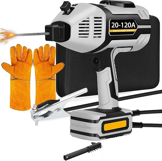 Handheld Welding Machine,20-120A Portable Arc Welder, Compatible with 3/32"-1/8" Wire,Compact & Lightweight Design Home Repair Tool,Suit for Professional & DIY Welding,Automotive,Workshop
