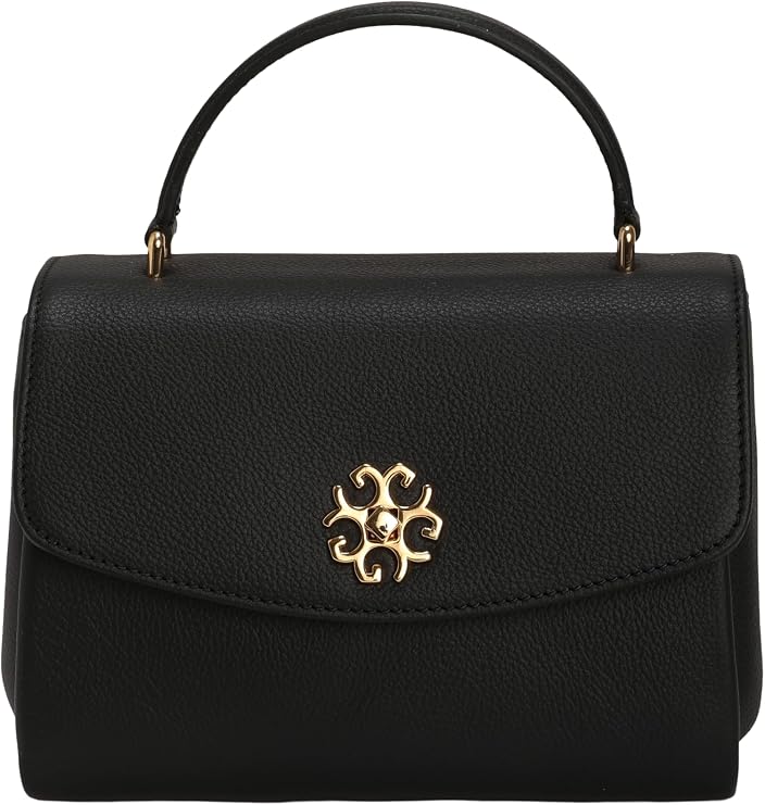 Top Handle Leather Crossbody Bag