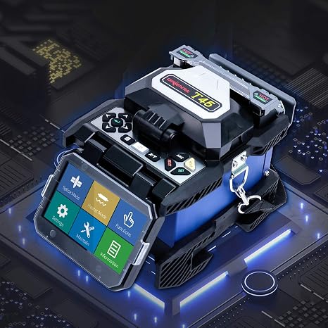 ORIENTEK T45 Fusion Splicer Core Alignment Fiber Splicing Machine Fiber Optic Welding Machine Fiber Splicer Multifunctional Carrying case + Fiber Power Meter