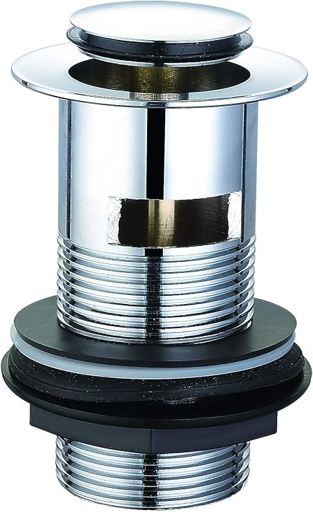 VeeBath WST02 Essentials Basin Clicker Waste Slotted Chrome with Clicker Plug