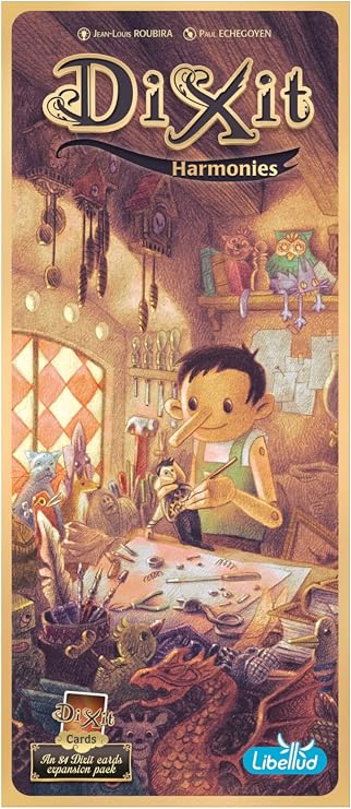 Dixit Harmonies Board Game EXPANSION - Ignite Your Imagination with 84 Captivating Art Cards! Creative Storytelling Game for Kids & Adults, Ages 8+, 3-6 Players, 30 Min Playtime, Made by Libellud